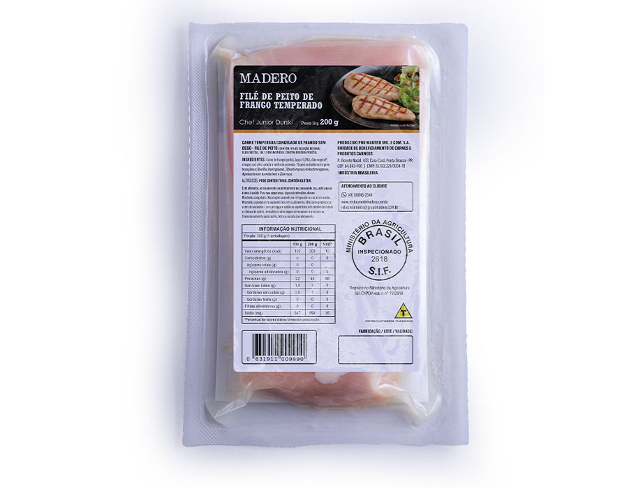 File de peito temperado